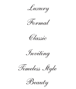 Luxury, Formal, Classic, Inviting, Timeless Style, Beauty